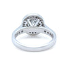 GIA Platinum Round Brilliant Cut Diamond Halo Ring 1.48ct 5.8g