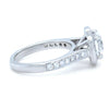 GIA Platinum Round Brilliant Cut Diamond Halo Ring 1.48ct 5.8g