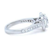 Load image into Gallery viewer, GIA Platinum Round Brilliant Cut Diamond Halo Ring 1.48ct 5.8g