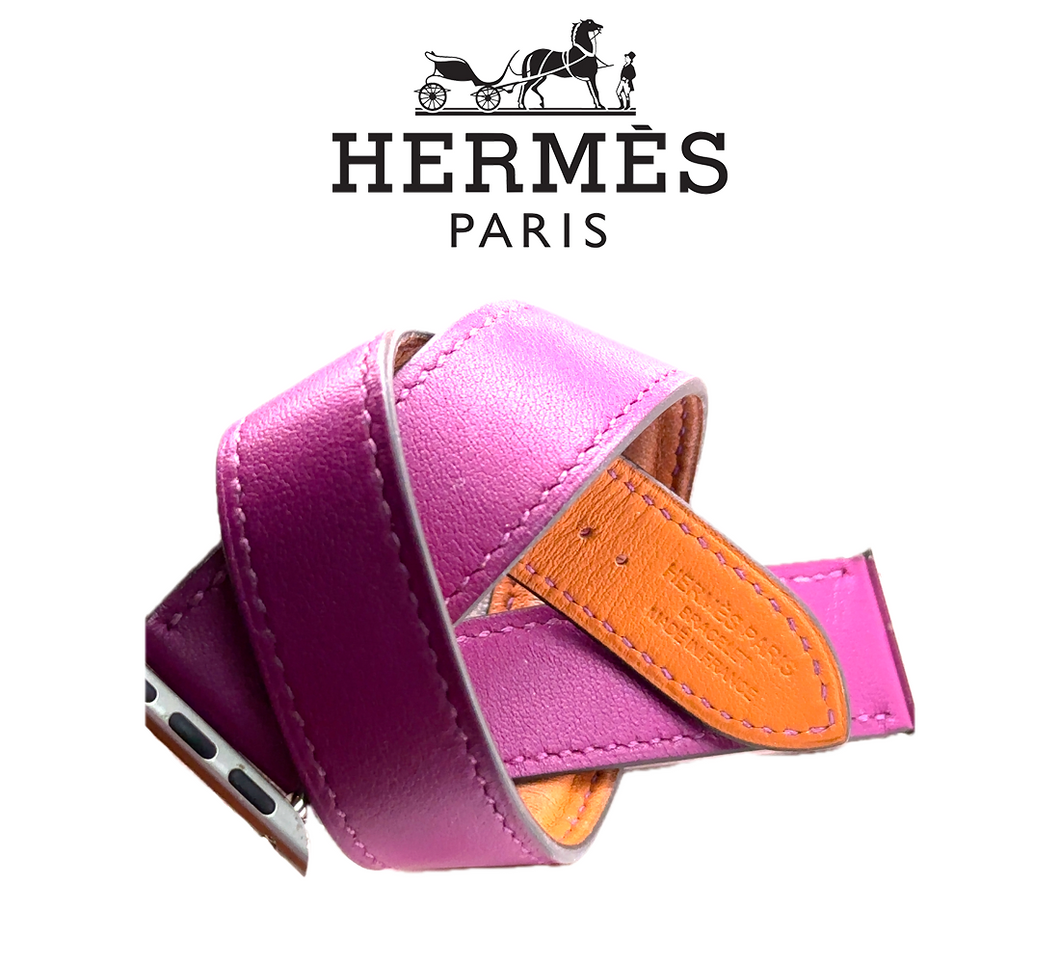 Hermès Double Tour 41mm Attelage Apple Watch Band (Purple) Hermès Double Tour 41mm Attelage Apple Watch Band (Purple)