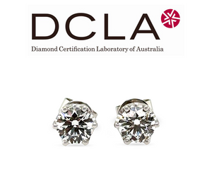 DCLA 18ct White Gold Diamond Earrings 1.40ct