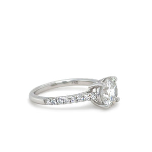 18ct White Gold Round Brilliant Cut Diamond Ring 1.41ct 5.21g