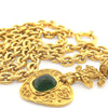 Chanel GP Vintage Gripoix CC Heart Brooch Necklace 90cm