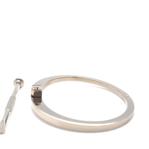 Cartier Rare 1980s 18ct White Gold Menotte Handcuff Bracelet 60.28g