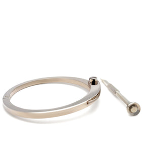 Cartier Rare 1980s 18ct White Gold Menotte Handcuff Bracelet 60.28g