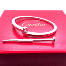 Load image into Gallery viewer, Cartier Rare 1980s 18ct White Gold Menotte Handcuff Bracelet 60.28g