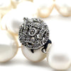 18ct White Gold Graduated South Sea Cultured Pearl Necklace with Diamond Clasp 0.34ct 149.58g
