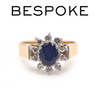 18ct Two-Tone Gold Sapphire and Diamond Cluster Ring 1.45ct 6.5g