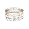 Sterling Silver Cut-Out Pattern Cuff Bangle 37.6g