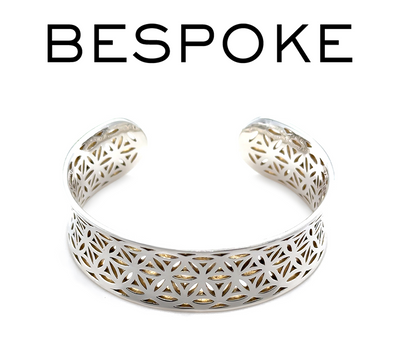 Sterling Silver Cut-Out Pattern Cuff Bangle 37.6g
