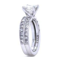Load image into Gallery viewer, GIA 18ct White Gold Princess Cut Diamond Engagement Ring 1.72ct 6.55g