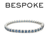 18ct White Gold Sapphire and Diamond Tennis Bracelet 8.5ct 14.38g