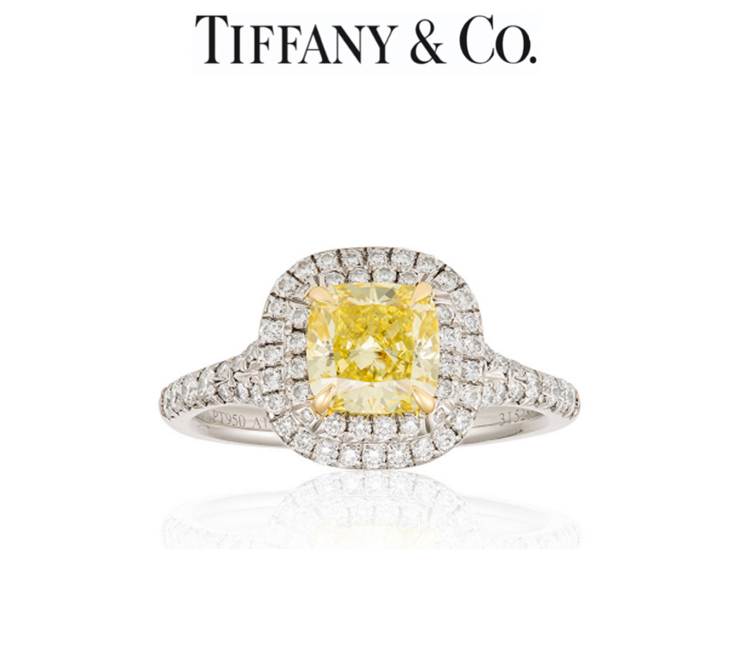 Tiffany & Co Soleste Yellow Diamond Engagement Ring 1.23ct