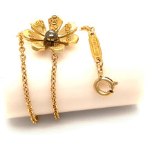 Load image into Gallery viewer, Tiffany &amp; Co. 18ct Yellow Gold Daisy Bugs Charm Bracelet 18cm 3.35g