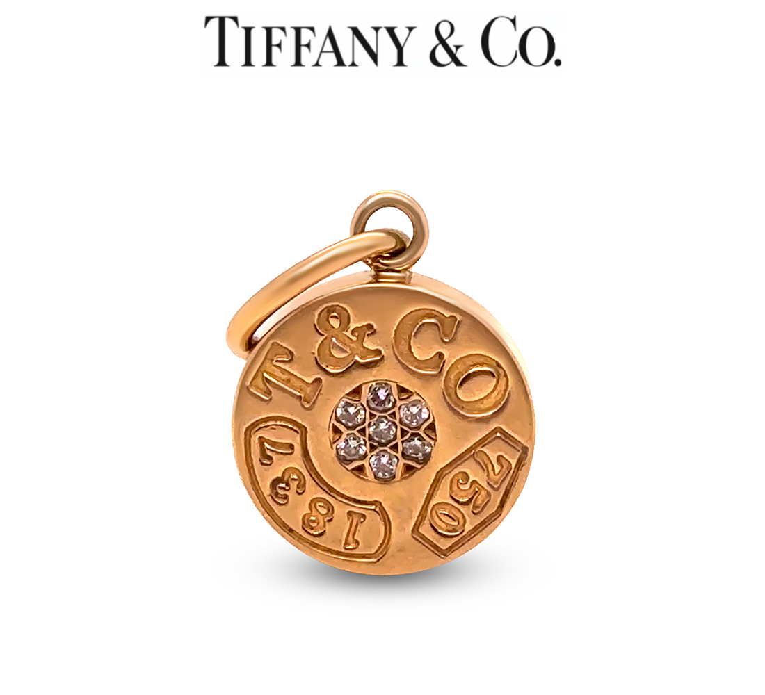 Tiffany 1837 18ct Yellow Gold Circle Diamond Pendant