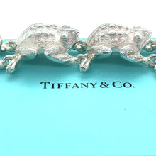 Load image into Gallery viewer, Tiffany &amp; Co Rare Vintage Silver Frog Nature Link Bracelet 88.43g