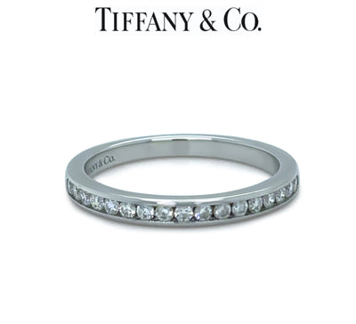 Tiffany & Co. Platinum Diamond Wedding Ring 0.23ct 3.2g