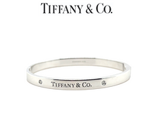 Load image into Gallery viewer, Tiffany &amp; Co Diamond Hinged Bangle 0.10ct