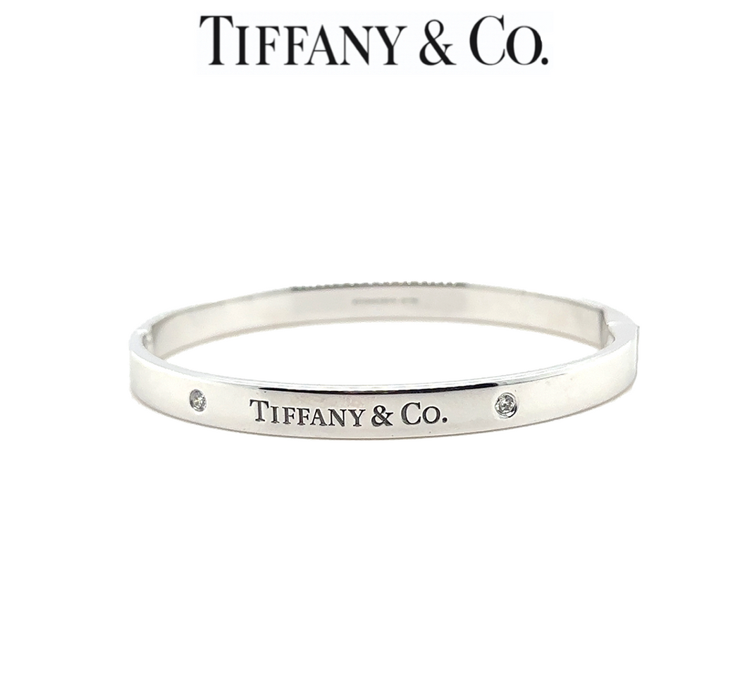 Tiffany & Co Diamond Hinged Bangle 0.10ct