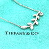 Tiffany & Co. Silver Paloma Picasso Olive Leaf Vine Necklace 3.08g