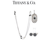 Tiffany & Co. Sterling Silver Pearl and Black Onyx Necklace and Earrings Set 12.92g