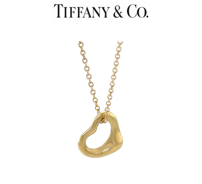 Tiffany & Co 18ct Yellow Gold Elsa Peretti Open Heart Pendant 3g