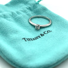 Load image into Gallery viewer, Tiffany &amp; Co. Platinum Diamond Engagement Ring 0.18ct 3.6g