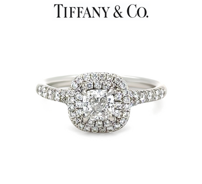 Tiffany & Co. Platinum Soleste Diamond Ring 0.94ct 5.1g