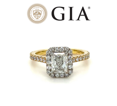 GIA Custom 18ct Engagement Ring 1.38ct