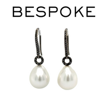 Load image into Gallery viewer, Bespoke Autore South Sea Pearls &amp; Diamond Earrings 0.31ct