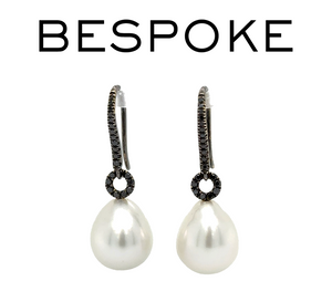 Bespoke Autore South Sea Pearls & Diamond Earrings 0.31ct