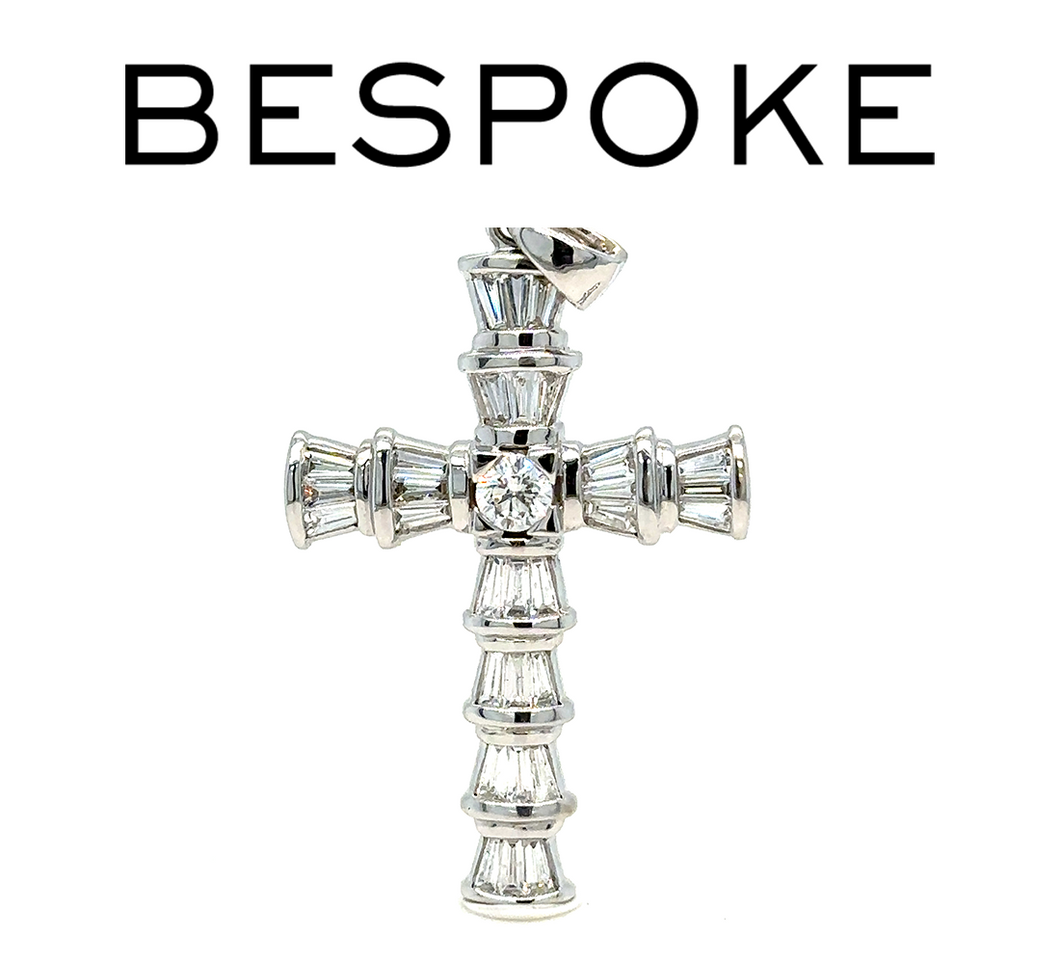 Bespoke Diamond Cross Pendant 3.35ct