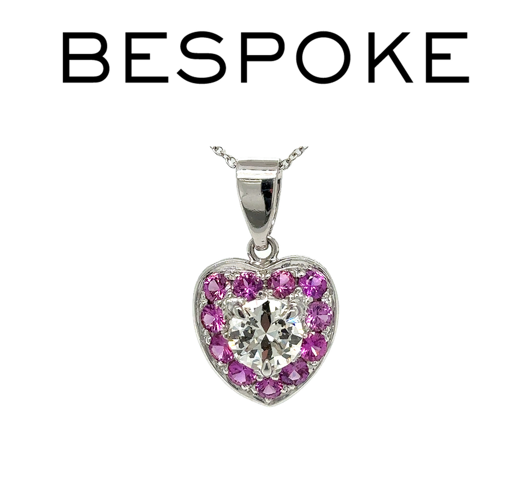 Bespoke Diamond Heart Pendant 3.15ct