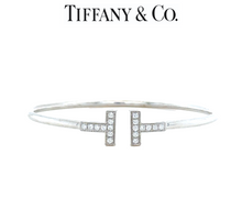 Load image into Gallery viewer, Tiffany &amp; Co T Diamond Wire Bracelet 0.30ct