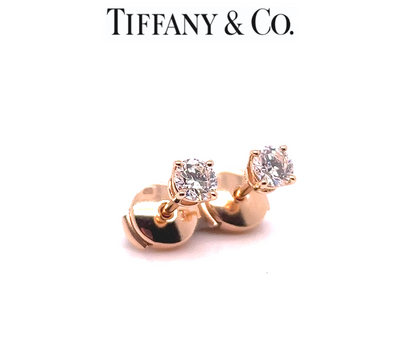 Tiffany & Co Rose Gold and Diamond Earrings