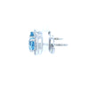 Tiffany & Co. Platinum Soleste Aquamarine & Diamond Earrings 1.22ct 6.28g