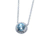 Tiffany & Co. Platinum Soleste Aquamarine & Diamond Necklace 1.00ct 3.88g