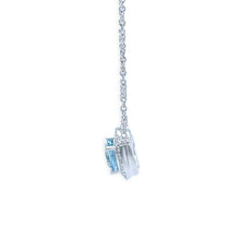 Load image into Gallery viewer, Tiffany &amp; Co. Platinum Soleste Aquamarine &amp; Diamond Necklace 1.00ct 3.88g