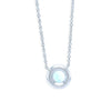 Tiffany & Co. Platinum Soleste Aquamarine & Diamond Necklace 1.00ct 3.88g