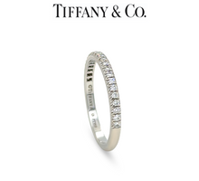 Load image into Gallery viewer, Tiffany &amp; Co. Platinum Soleste Half Eternity Ring 0.17ct 3g