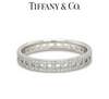 Tiffany & Co. 18ct White Gold T True Narrow Pavé Diamond Ring 0.23ct 3.73g