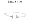 Tiffany & Co. 18ct White Gold T Diamond Wire Bracelet 0.24ct 8.60g