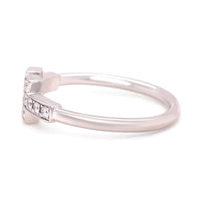 Load image into Gallery viewer, Tiffany &amp; Co. 18ct White Gold T Diamond Wire Ring 0.13ct 2.58g