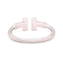 Load image into Gallery viewer, Tiffany &amp; Co. 18ct White Gold T Diamond Wire Ring 0.13ct 2.58g