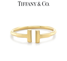 Load image into Gallery viewer, Tiffany &amp; Co. 18ct Yellow Gold T Wire Ring 3g