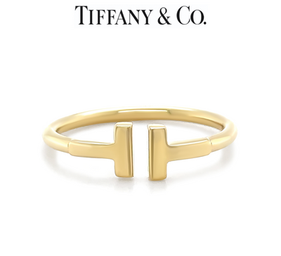 Tiffany & Co. 18ct Yellow Gold T Wire Ring 3g