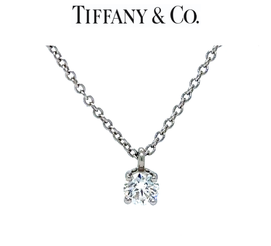 Tiffany & Co Solitaire Diamond Pendant