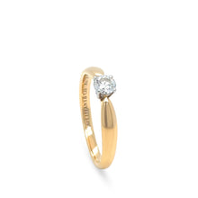 Load image into Gallery viewer, Tiffany &amp; Co. 18ct Rose Gold &amp; Platinum Harmony Diamond Ring 0.26ct 2.8g