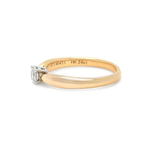 Load image into Gallery viewer, Tiffany &amp; Co. 18ct Rose Gold &amp; Platinum Harmony Diamond Ring 0.26ct 2.8g