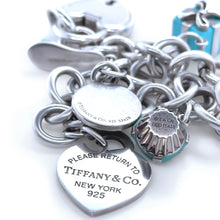 Load image into Gallery viewer, Tiffany &amp; Co 18ct Yellow Gold and Sterling Silver Charm Bracelet 78.7g
